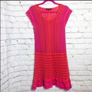Nanette Lepore crochet knit unlined dress